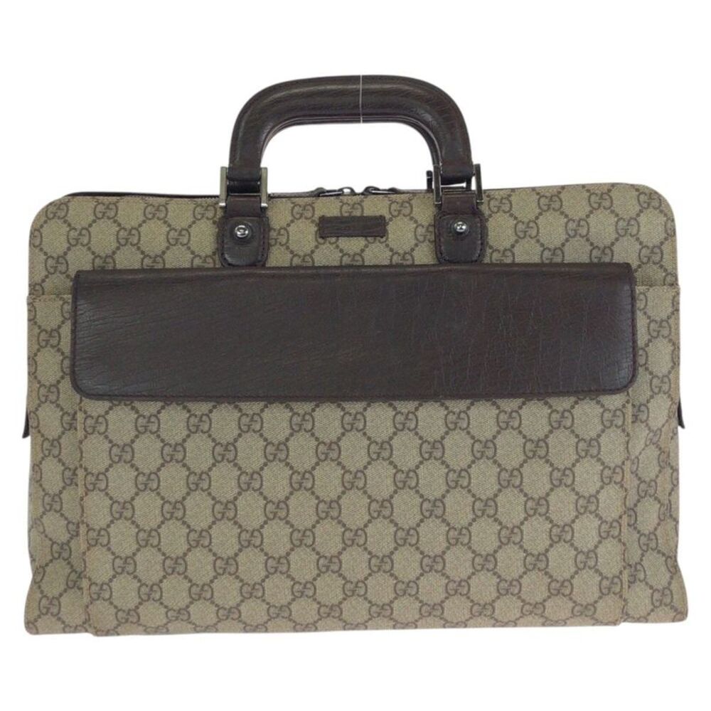 Gucci GG Supreme Canvas Leather Briefcase